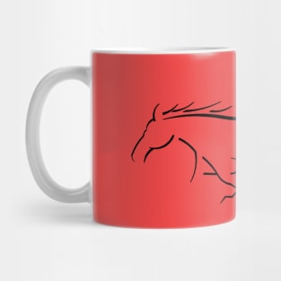 Mustang Stencil, black Mug